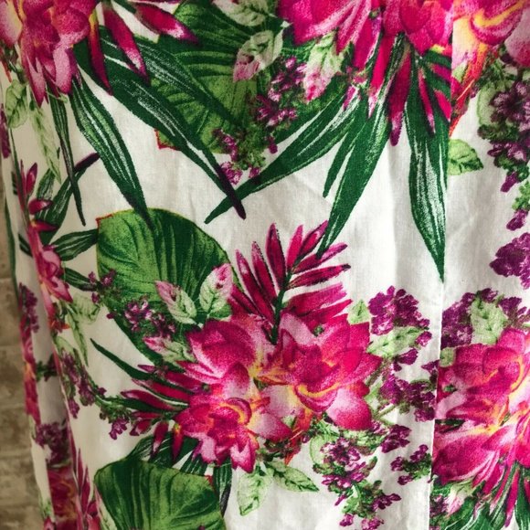 Umgee Cold Shoulder Dress Small Floral Keyhole - Picture 12 of 14